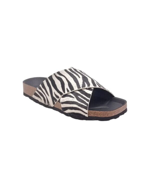 Ciabatta Donna BIO 241-73674-17 KALIM ZEBRA/PIEL POTRO