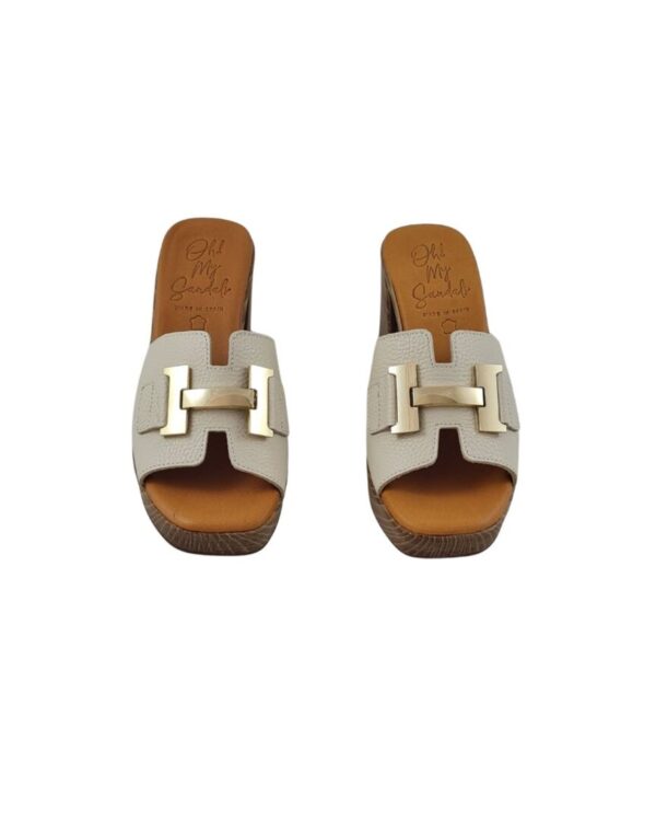 Sandalo con Zeppa Oh My Sandals 5635 Bianco - immagine 3