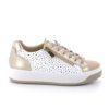 Sneakers Igi&Co da donna beige e bianco con zip