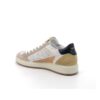 Sneakers da uomo beige e bianco con zip