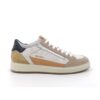 Sneakers da uomo beige e bianco con zip