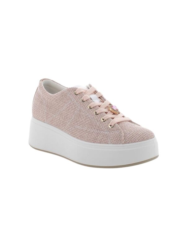 Sneakers Igi&Co con zeppa da donna rosa con lacci