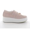 Sneakers Igi&Co con zeppa da donna rosa con lacci