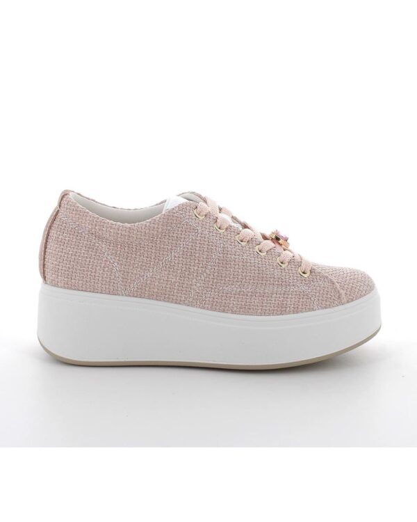 Sneakers Igi&Co con zeppa da donna rosa con lacci