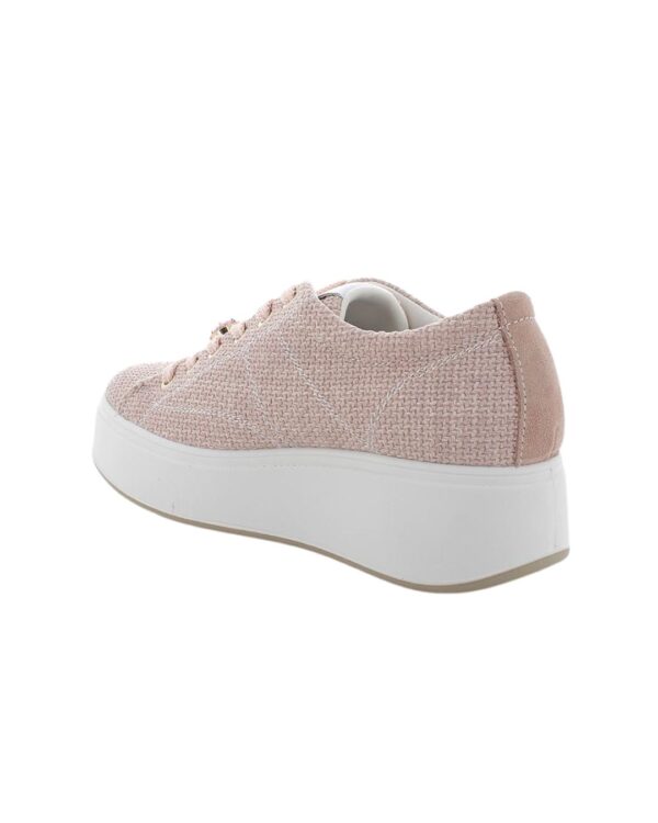 Sneakers Igi&Co con zeppa da donna rosa con lacci