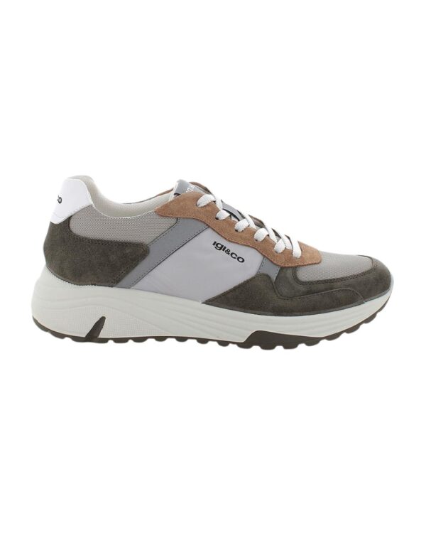 Sneakers Igi&Co da uomo verde e grigio con lacci